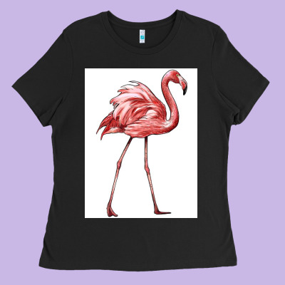 Pink Flamingo Ladies Tee Designed By Lillyallendesigns