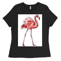 Black Pink Flamingo Ladies Tee - LillyAllenDesigns