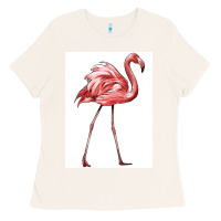 Bone Pink Flamingo Ladies Tee - LillyAllenDesigns
