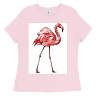 Bubblegum Pink Pink Flamingo Ladies Tee - LillyAllenDesigns