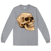 Heather Grey skull Long Sleeve Tee - Artiststas