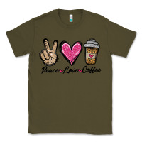 Army Green peace love coffee Classic Tee - Jasminsmagicworld