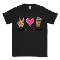 Black peace love coffee Classic Tee - Jasminsmagicworld