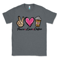 Charcoal Heather peace love coffee Classic Tee - Jasminsmagicworld