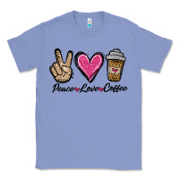 Colony Blue peace love coffee Classic Tee - Jasminsmagicworld