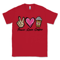 Red peace love coffee Classic Tee - Jasminsmagicworld
