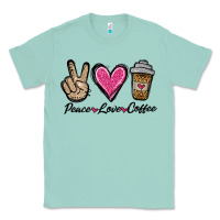 Seafoam peace love coffee Classic Tee - Jasminsmagicworld