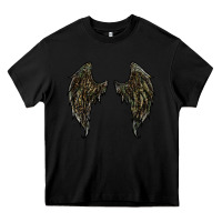 Black leopard camouflage wings Heavy Core Tee - RanaPortraitStore