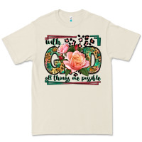Bone With god all things are possible leopard frame Premium Tee - LillyAllenDesigns