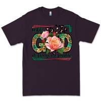Plum With god all things are possible leopard frame Premium Tee - LillyAllenDesigns
