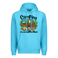 Camping Is My Happy Place Caravan And Gnome Premium Hoodie | Teevron