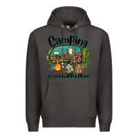 Smoke camping is my happy place caravan and gnome Premium Hoodie - BarkalooDesign