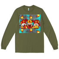 Army Green firefighter gnomes Long Sleeve Tee - Artiststas