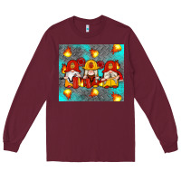 Burgundy firefighter gnomes Long Sleeve Tee - Artiststas
