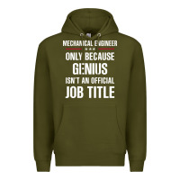 Army Green gift for genius mechanical engineer Premium Hoodie - DesigneFamous