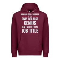 Burgundy gift for genius mechanical engineer Premium Hoodie - DesigneFamous