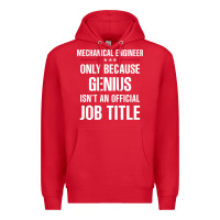 Red gift for genius mechanical engineer Premium Hoodie - DesigneFamous