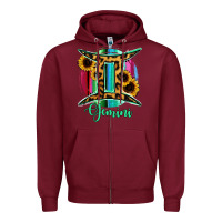 Burgundy Gemini Zipper Hoodie - RanaPortraitStore
