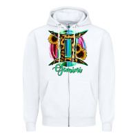 White Gemini Zipper Hoodie - RanaPortraitStore