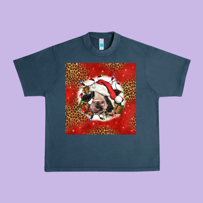 Christmas Cow Urban Heavy Tee Designed By Lillyallendesigns