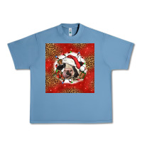 Pebble Blue christmas cow Urban Heavy Tee - LillyAllenDesigns