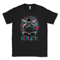 Black race life  messy bun Classic Tee - BarkalooDesign