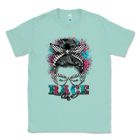 Seafoam race life  messy bun Classic Tee - BarkalooDesign