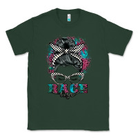 Sports Green race life  messy bun Classic Tee - BarkalooDesign