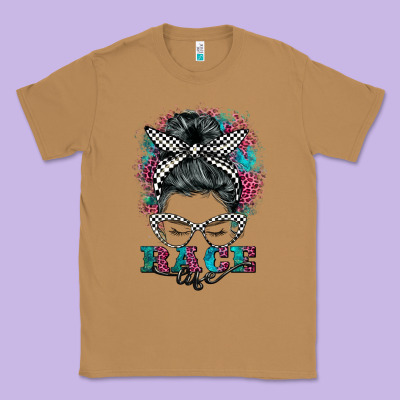 Race Life  Messy Bun Classic Tee Designed By Barkaloodesign