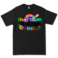 Black Kindergarten Teacher Life Premium Tee - LillyAllenDesigns