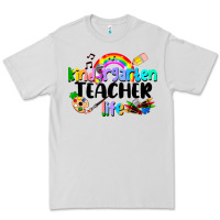 Dove Grey Kindergarten Teacher Life Premium Tee - LillyAllenDesigns