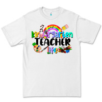 White Kindergarten Teacher Life Premium Tee - LillyAllenDesigns