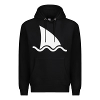 Black shark fin Premium Hoodie - DesigneFamous