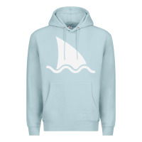 Blue Mist shark fin Premium Hoodie - DesigneFamous