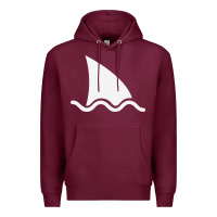 Burgundy shark fin Premium Hoodie - DesigneFamous