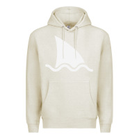 Oatmeal Heather shark fin Premium Hoodie - DesigneFamous