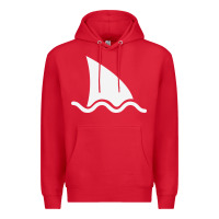 Red shark fin Premium Hoodie - DesigneFamous