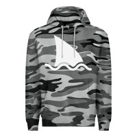 Slate Camo shark fin Premium Hoodie - DesigneFamous