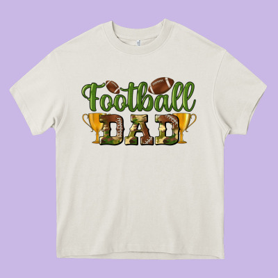 Football Dad Heavy Core Tee Designed By Bundleandbundleshop