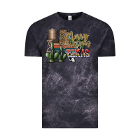 Cloud Black merry christmas texas Vintage Tee - SublimationCraftShop