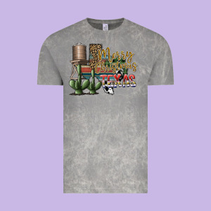Merry Christmas Texas Vintage Tee Designed By Sublimationcraftshop