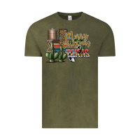 Vintage Olive merry christmas texas Vintage Tee - SublimationCraftShop
