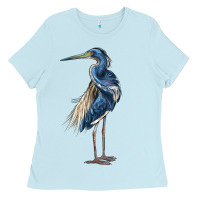 Baby Blue Louisiana Heron Ladies Tee - LillyAllenDesigns