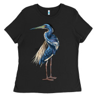 Black Louisiana Heron Ladies Tee - LillyAllenDesigns