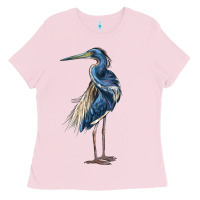 Bubblegum Pink Louisiana Heron Ladies Tee - LillyAllenDesigns