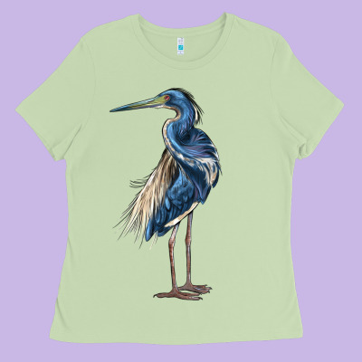 Louisiana Heron Ladies Tee Designed By Lillyallendesigns