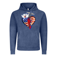 Vintage Denim patriotic nurse love Vintage Hoodie - BarkalooDesign