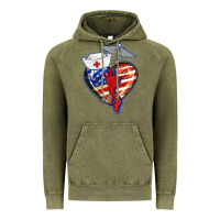 Vintage Olive patriotic nurse love Vintage Hoodie - BarkalooDesign
