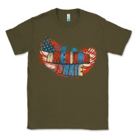 Army Green American junkie 4th of july Classic Tee - FaDigitalArtStudio