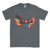 Charcoal Heather American junkie 4th of july Classic Tee - FaDigitalArtStudio